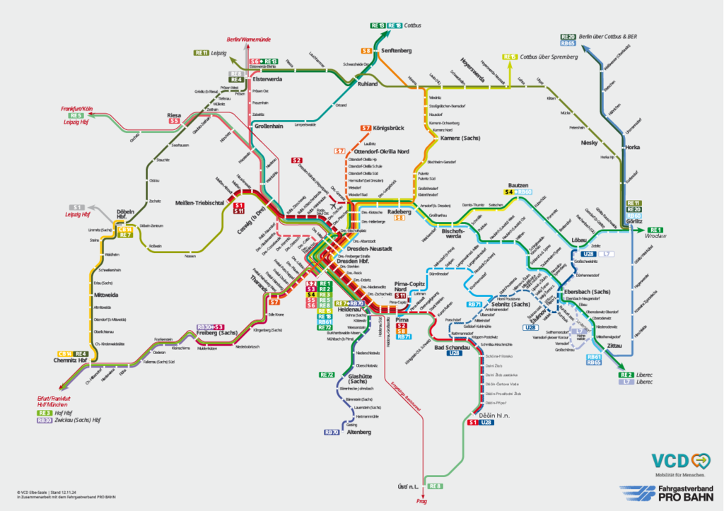 Der schematische Liniennetzplan nach Überarbeitung in 2025